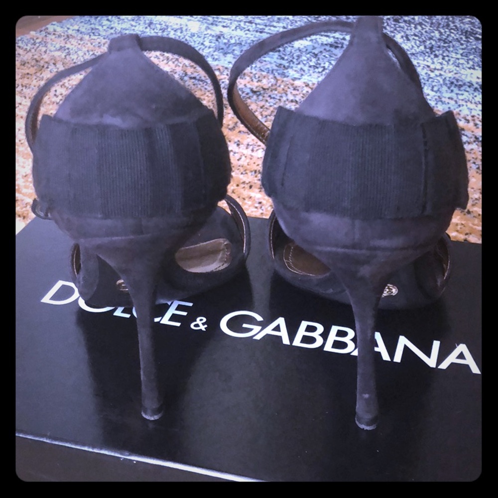 Dolce&Gabbana Suede Sandals in Malachite color